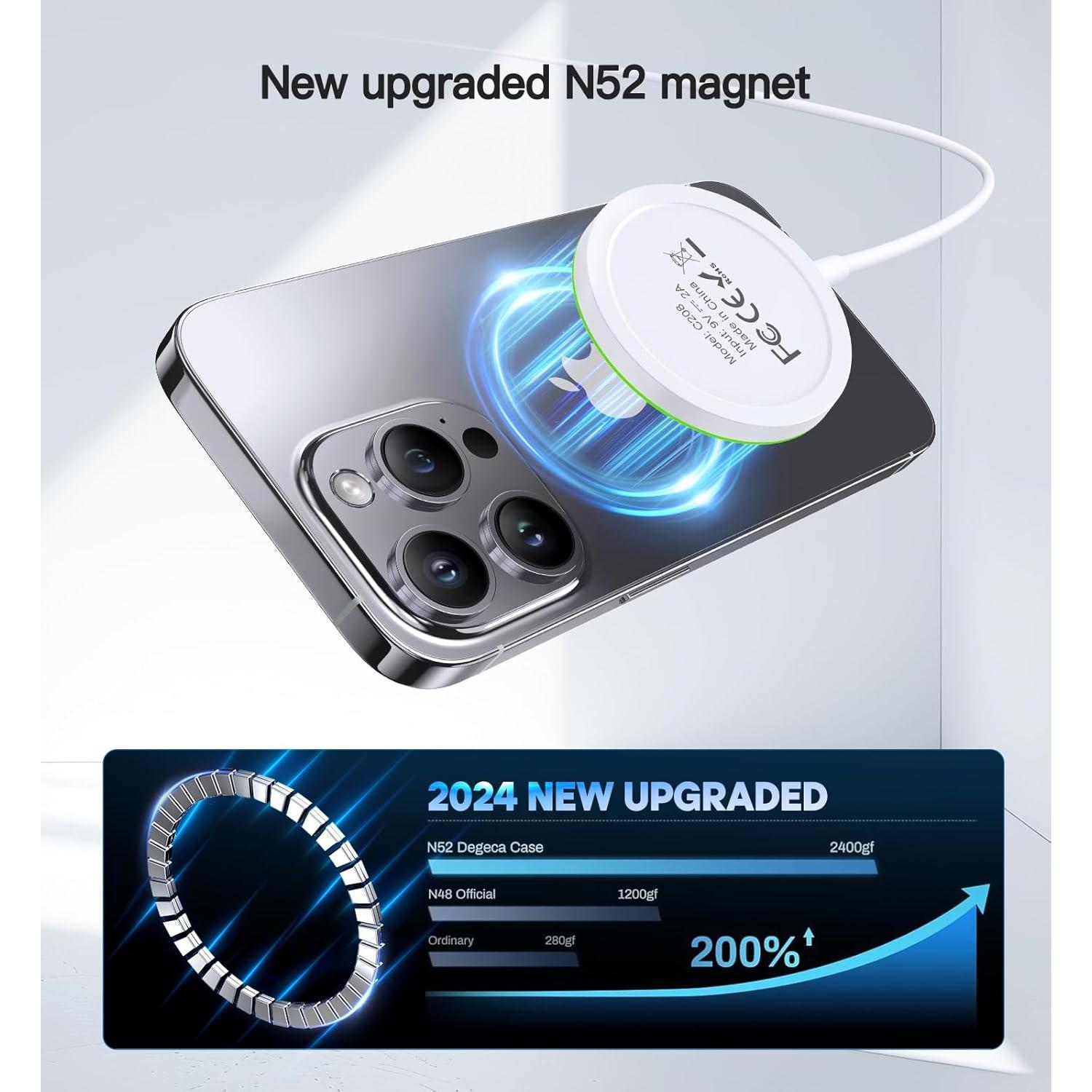 Cargador Inalámbrico Magnético 15W Base Rápida para iPhone