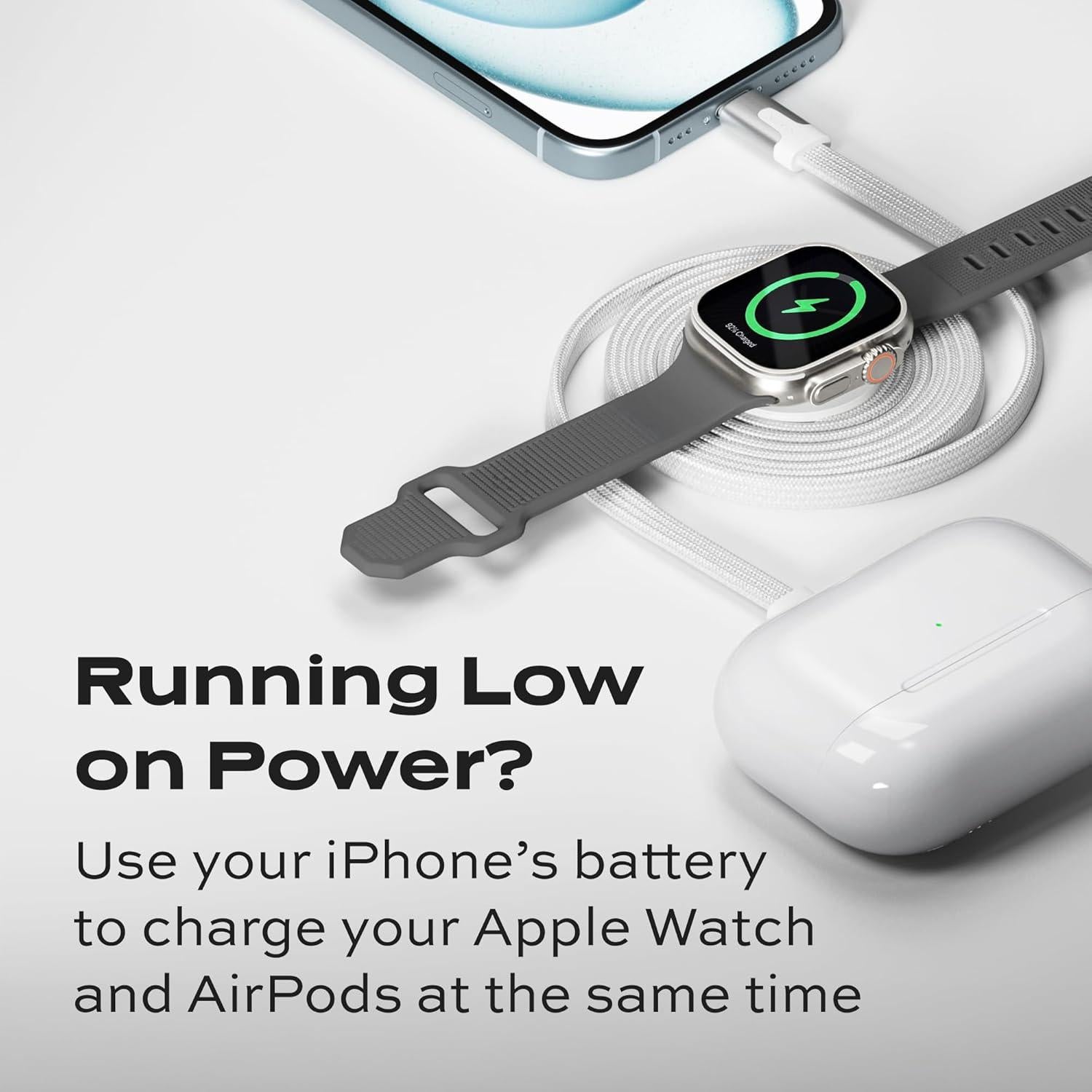 Cargador USB C 2-en-1 Statik MagStack - Compatible Apple Watch