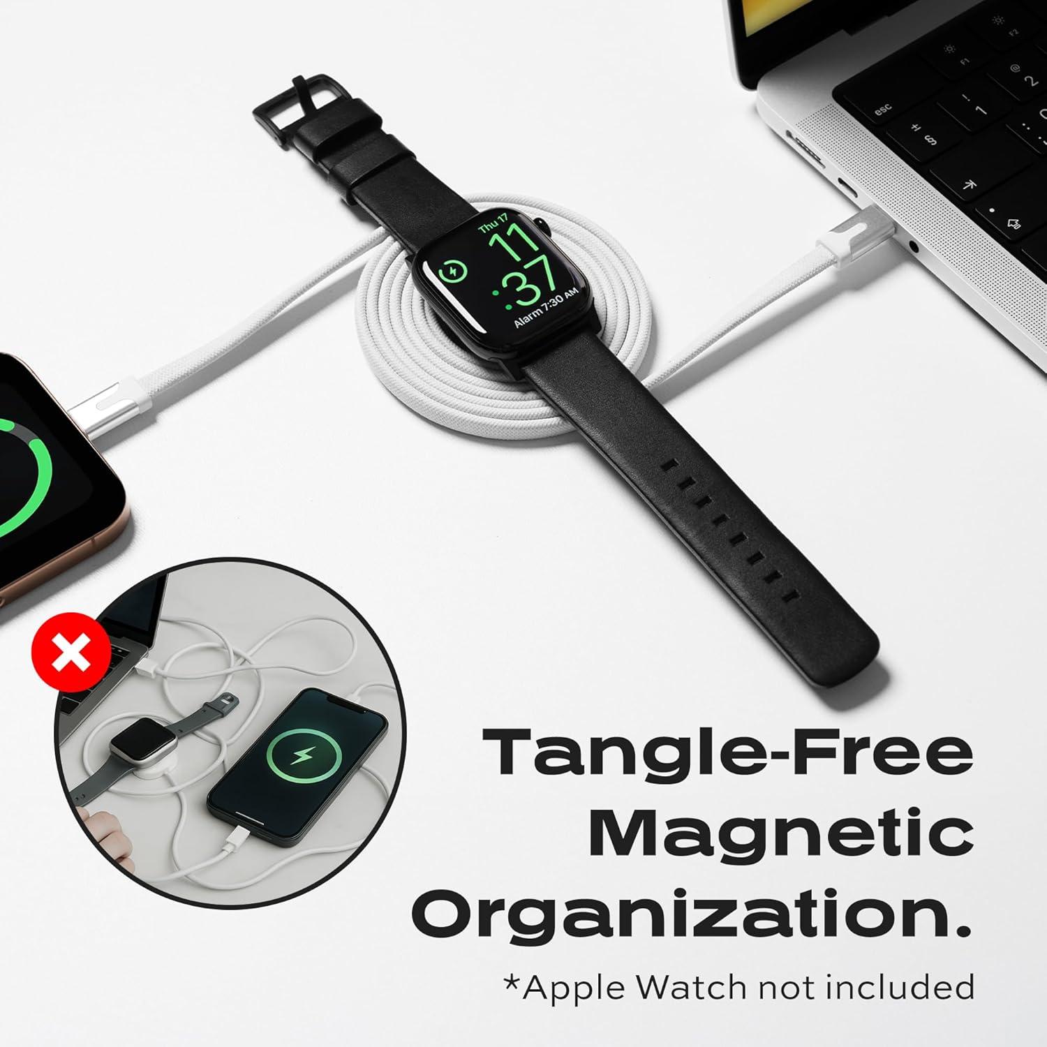 Cargador USB C 2-en-1 Statik MagStack - Compatible Apple Watch