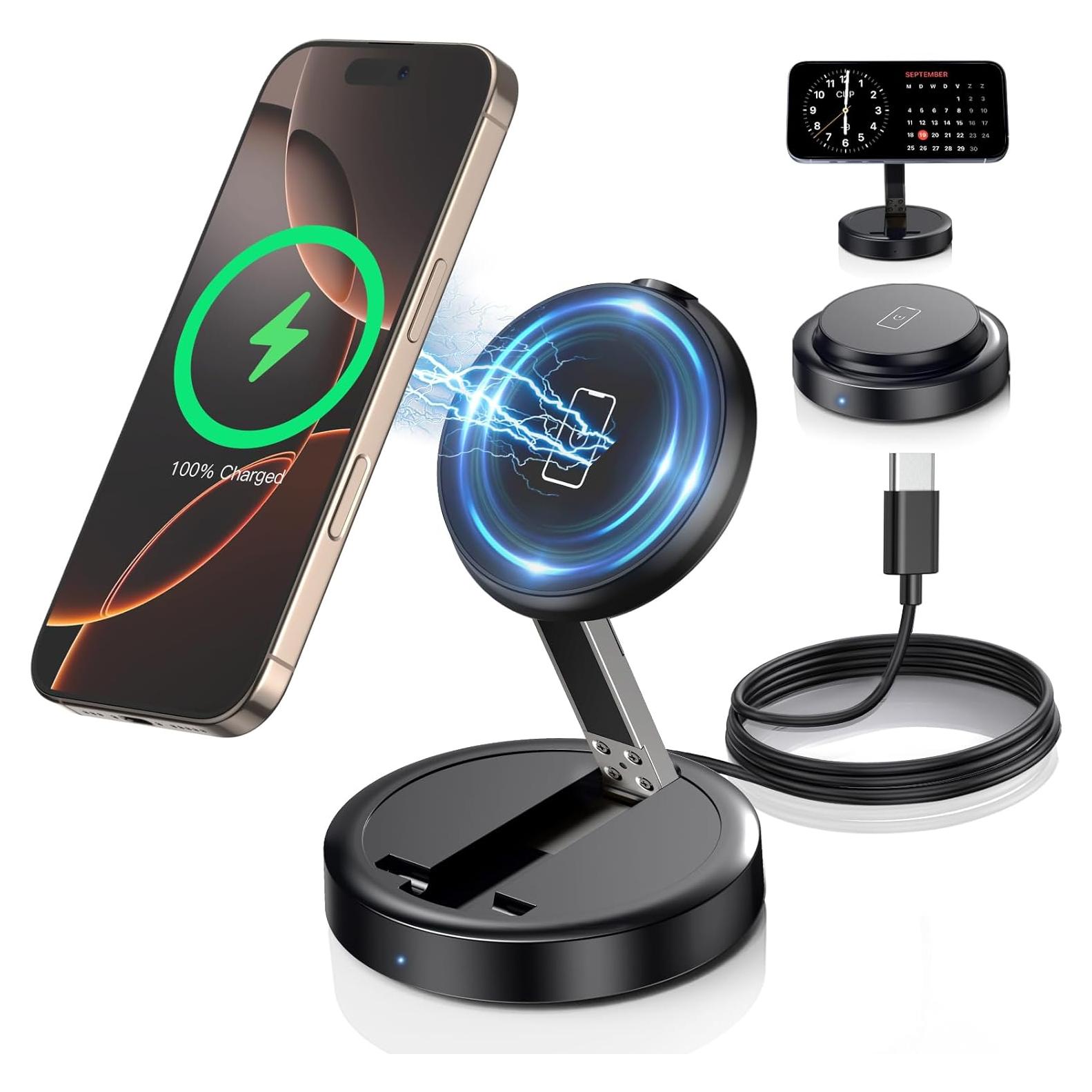 Cargador Inalámbrico Magnético 15W MagSafe para iPhone 16/15/14/13/12