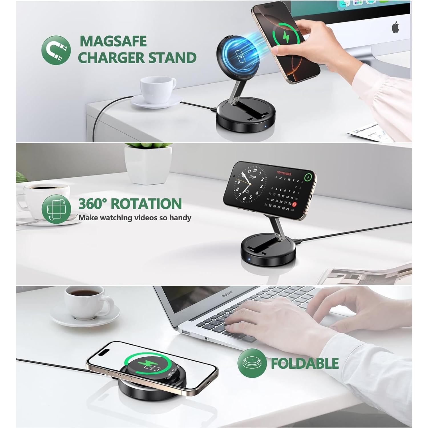 Cargador Inalámbrico Magnético 15W MagSafe para iPhone 16/15/14/13/12