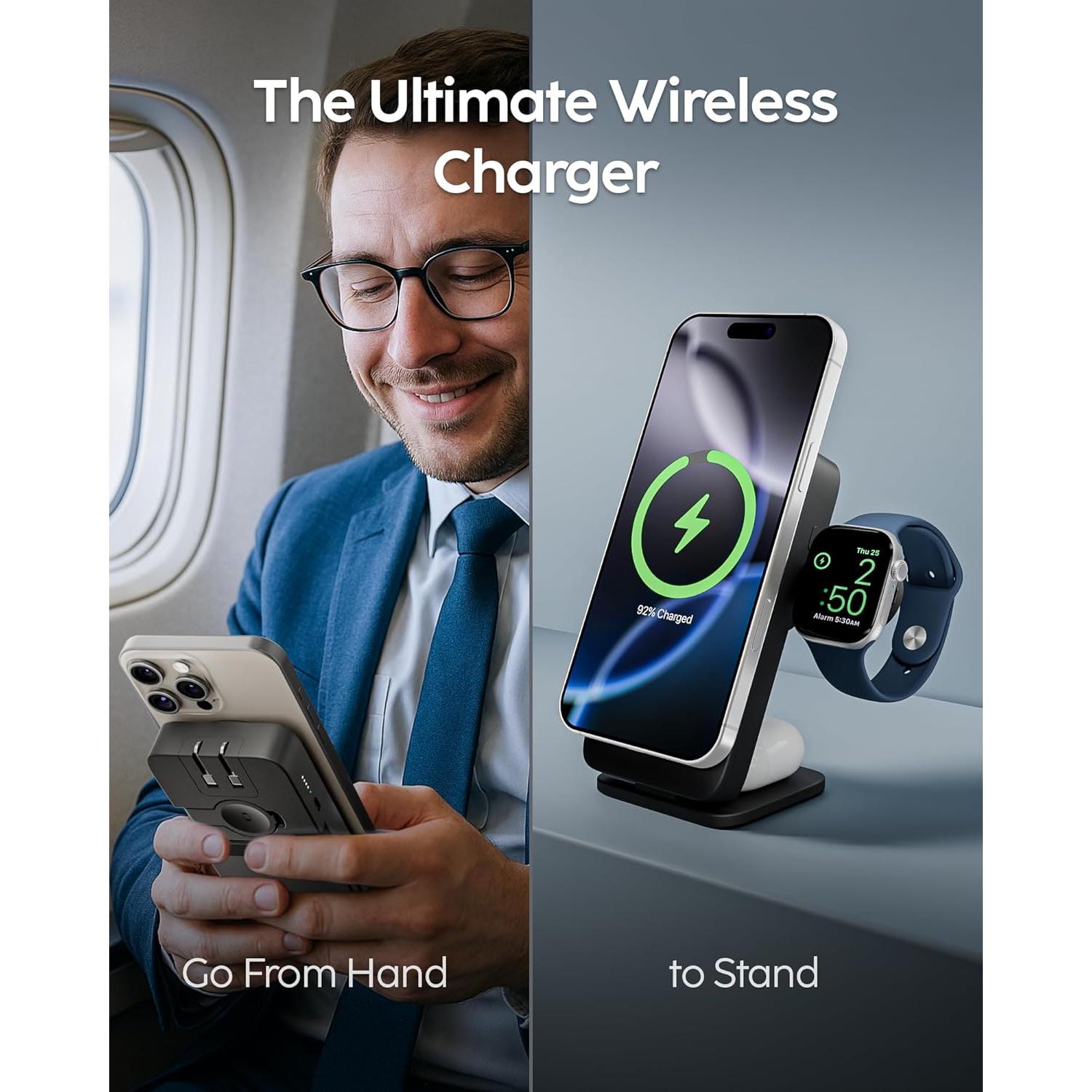 Cargador Inalámbrico 3 en 1 myCharge EcoHub para Apple