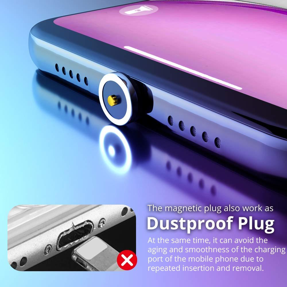Conectores Magnéticos USB Tipo-C Ankndo [Paquete de 5] 360°