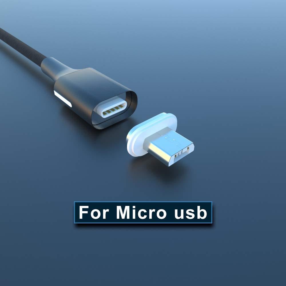 Cable de Carga Magnético N. NETDOT 2.0m Negro - 3 Paquetes