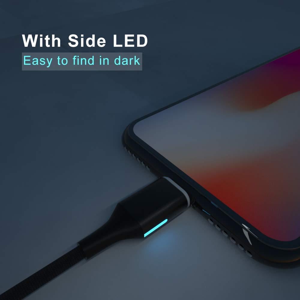 Cable de Carga Magnético N. NETDOT 2.0m Negro - 3 Paquetes