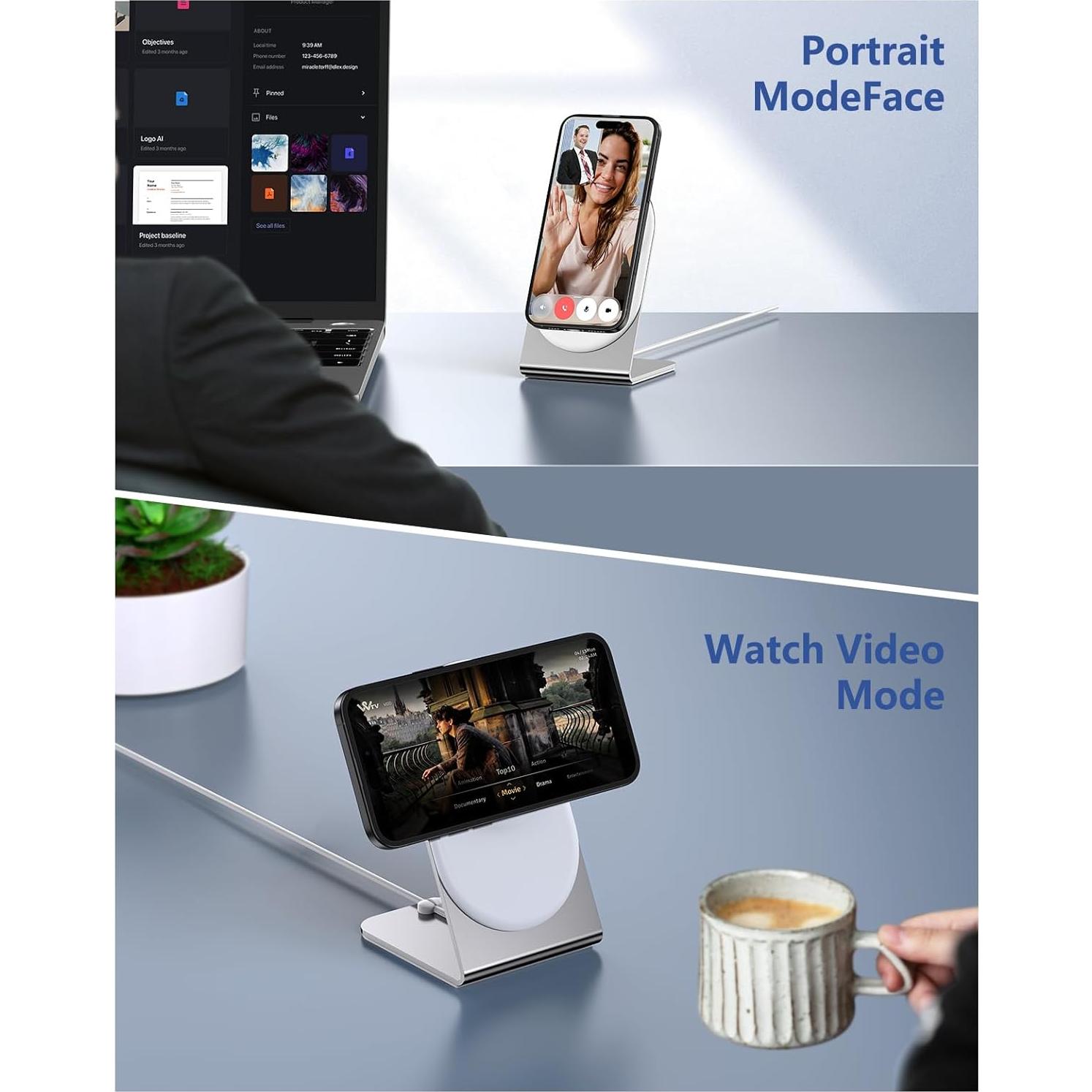 Soporte Cargador Inalámbrico Magnético 15W Shen Zhen - iPhone 16/15/14/13/12