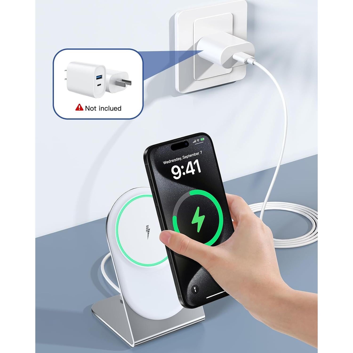 Soporte Cargador Inalámbrico Magnético 15W Shen Zhen - iPhone 16/15/14/13/12