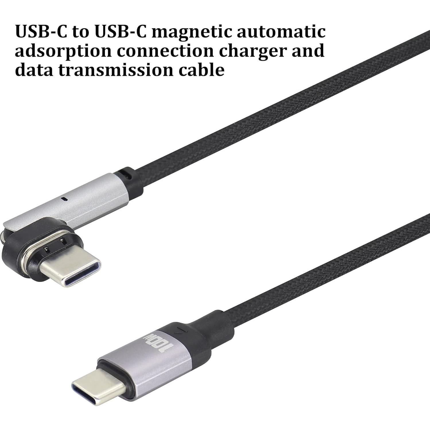 Cable de carga magnético 100W tipo C HCFeng 1m rotación 180°