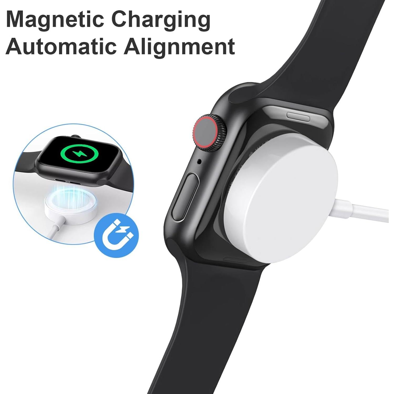 Cargador Magnético JUCDEKE para Apple Watch 1M Blanco