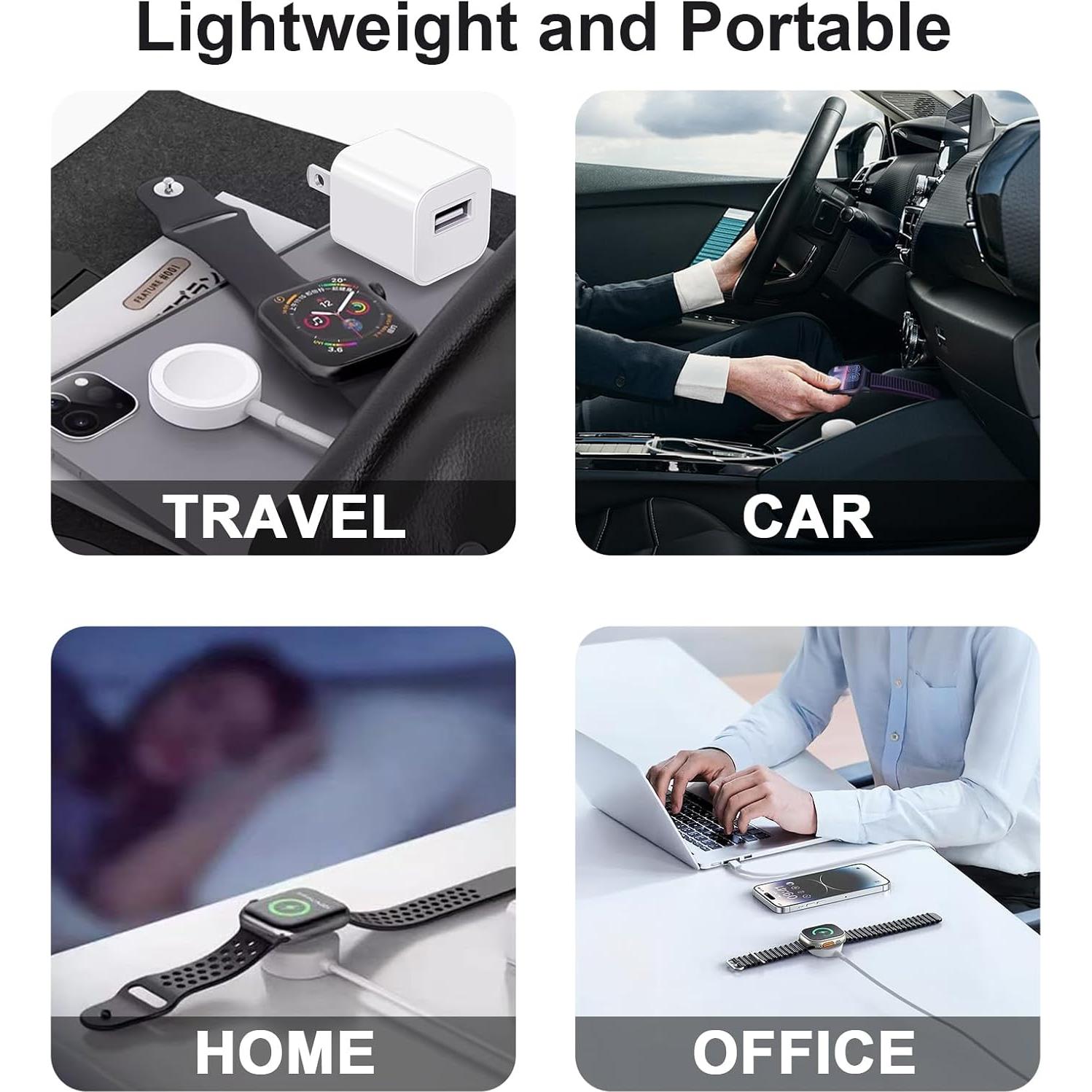 Cargador Magnético JUCDEKE para Apple Watch 1M Blanco