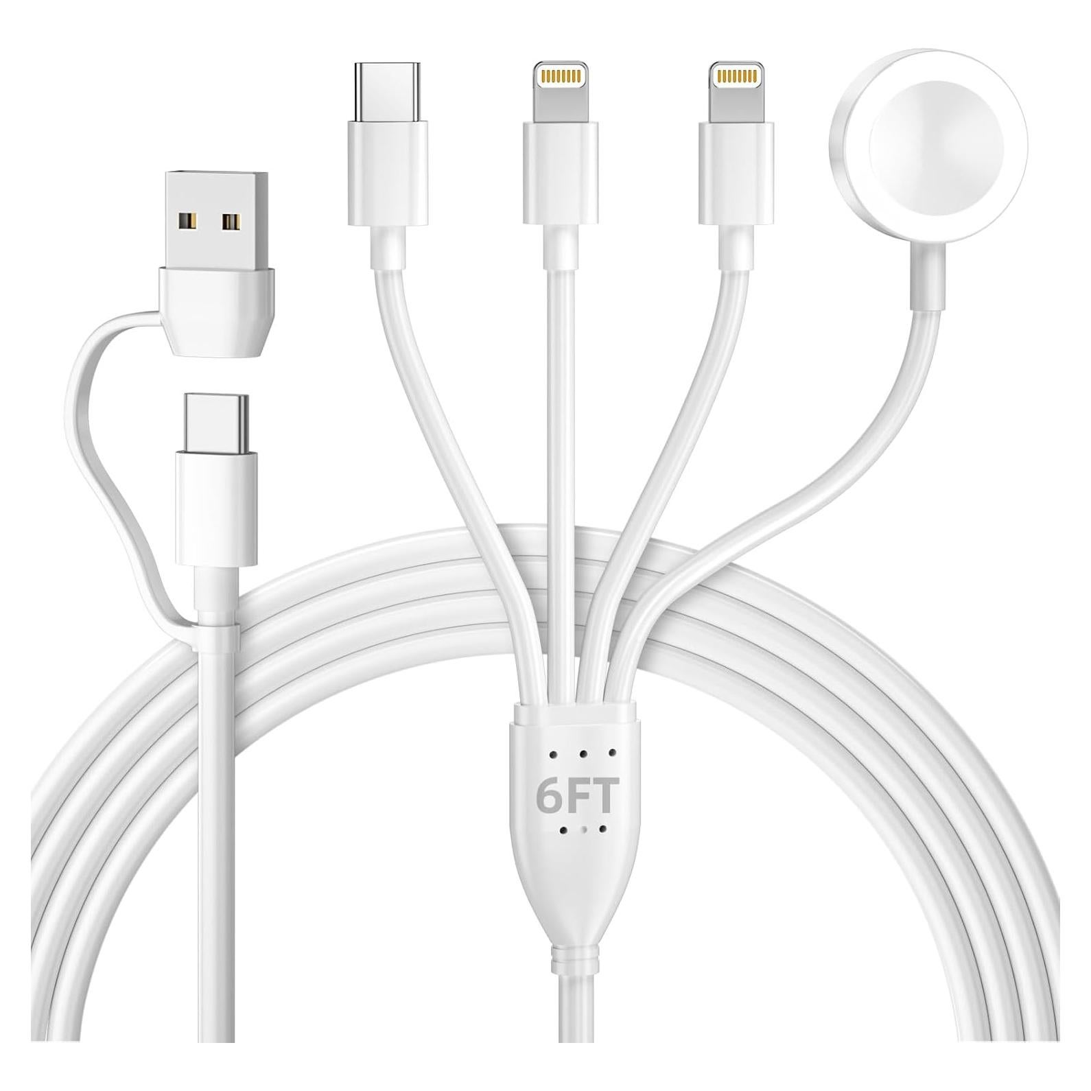 Cargador Magnético 4-en-2 USB C para Apple Watch y iPhone