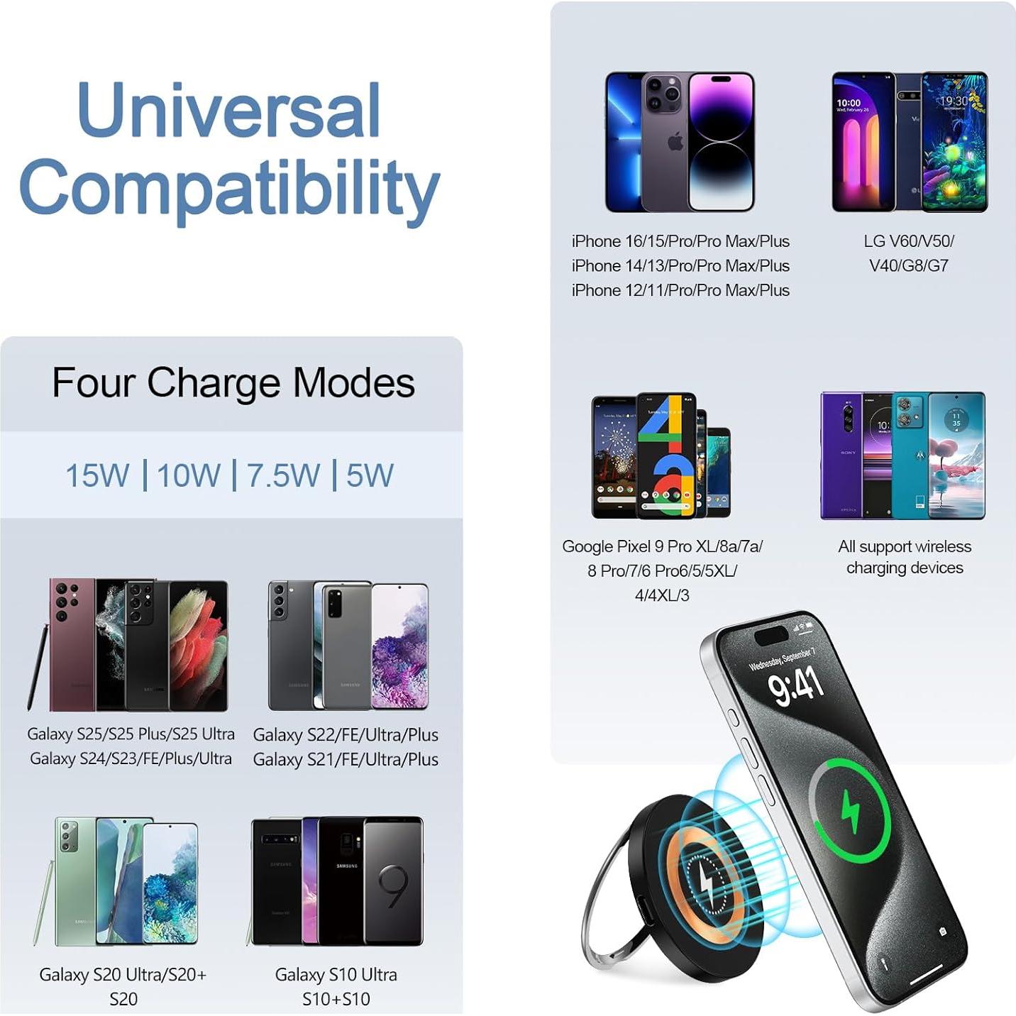 Cargador Inalámbrico Magnético 15W Samsung para Galaxy S25