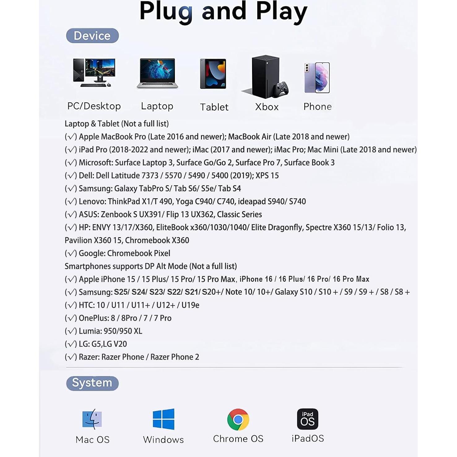 Adaptador USB-C a HDMI 4K 60Hz Wahbite para iPhone 15/16