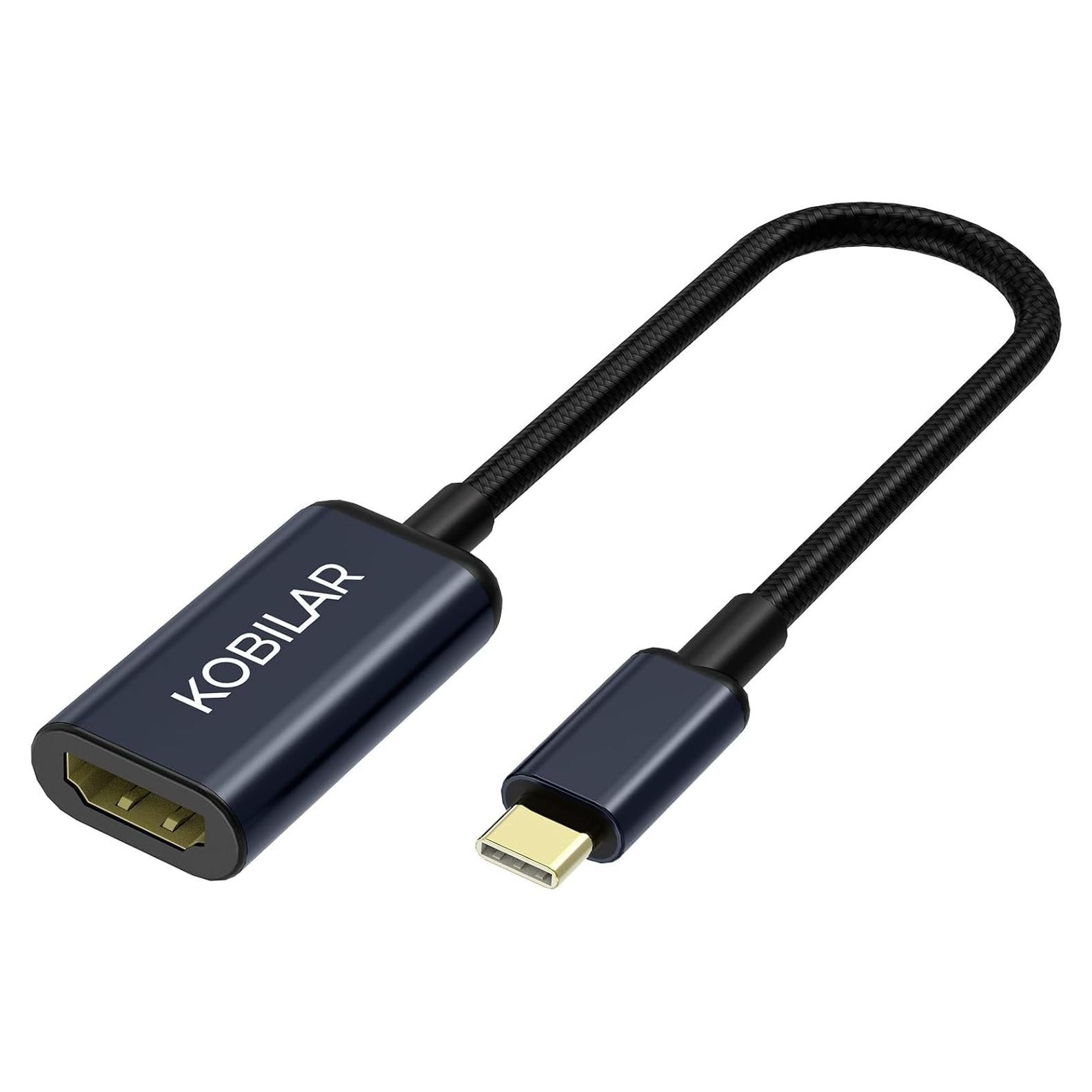 Adaptador USB C a HDMI 4K 60Hz Kobilar - Aluminio Negro