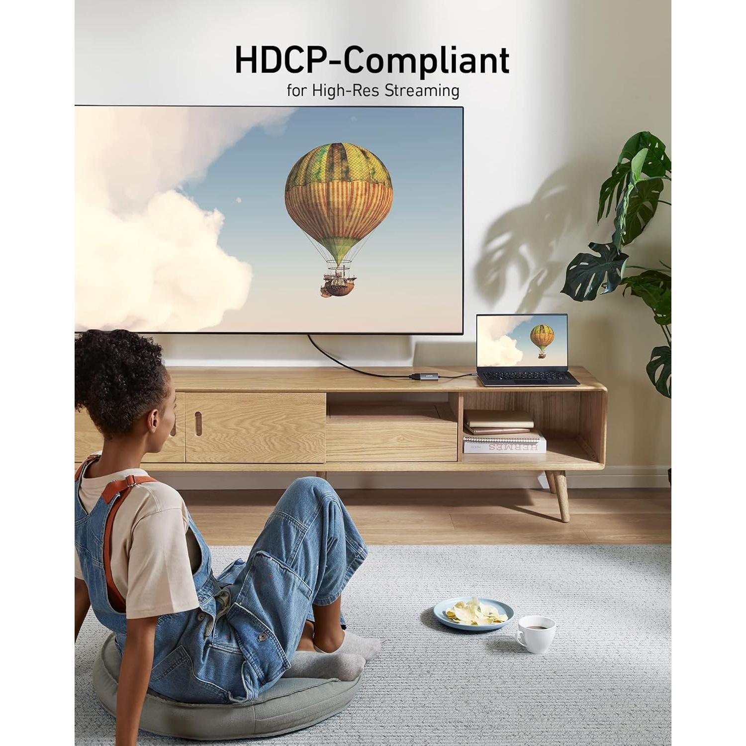 Adaptador USB-C a HDMI Anker A8317 - 8K@60Hz, 4K@144Hz