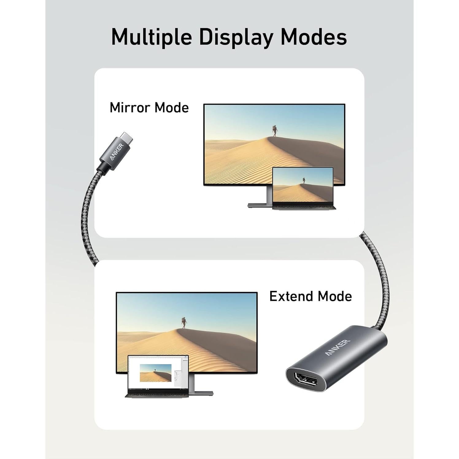 Adaptador USB-C a HDMI Anker A8317 - 8K@60Hz, 4K@144Hz