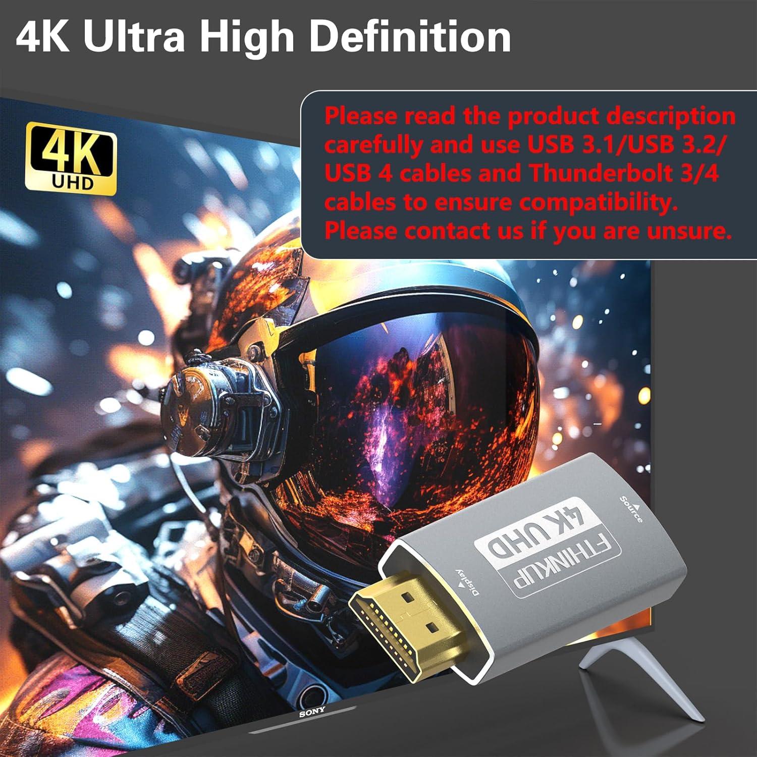 Adaptador USB-C a HDMI 4K FBesteam 1m Plug & Play