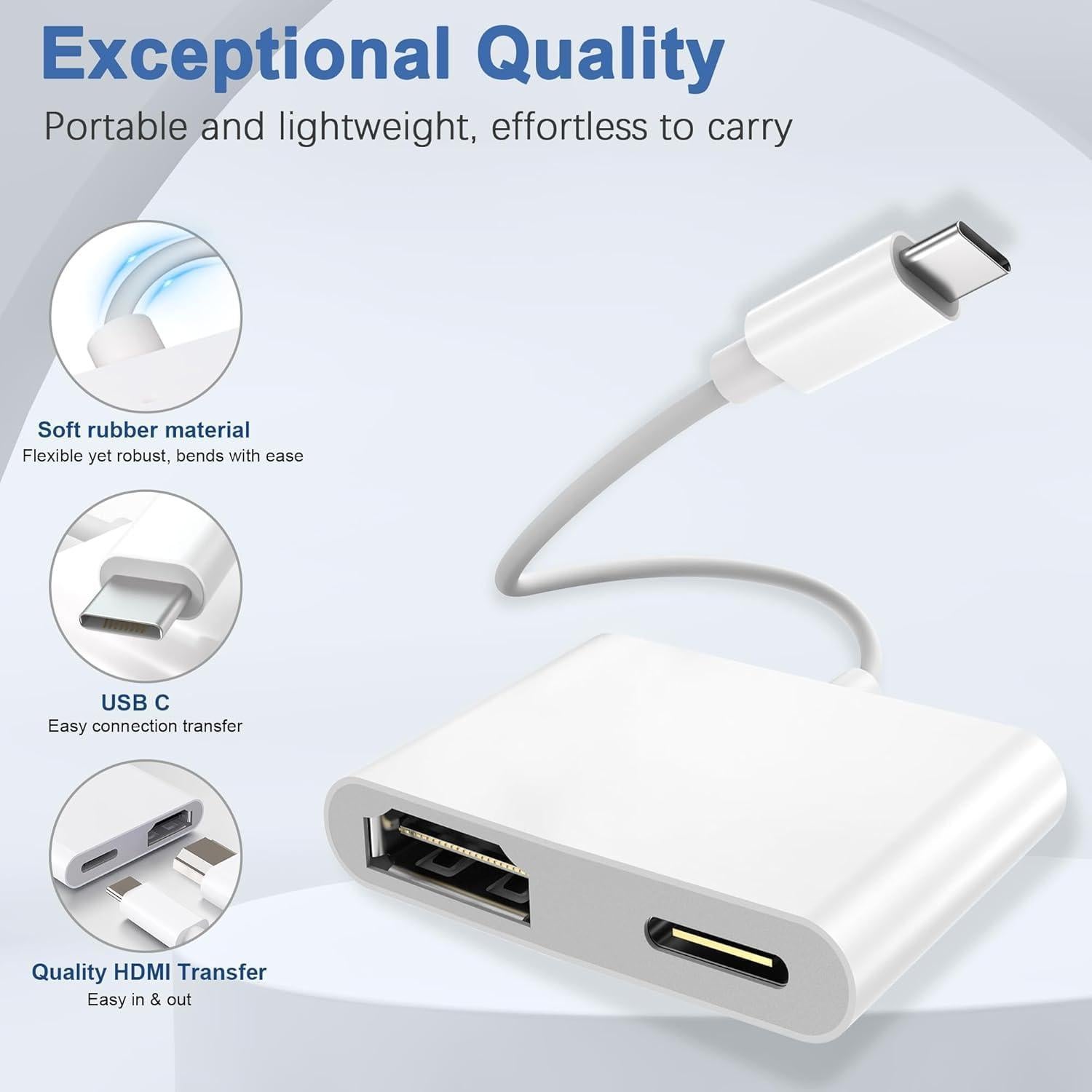 Adaptador USB C a HDMI 4K 60Hz para iPhone 15/16 - Airsky