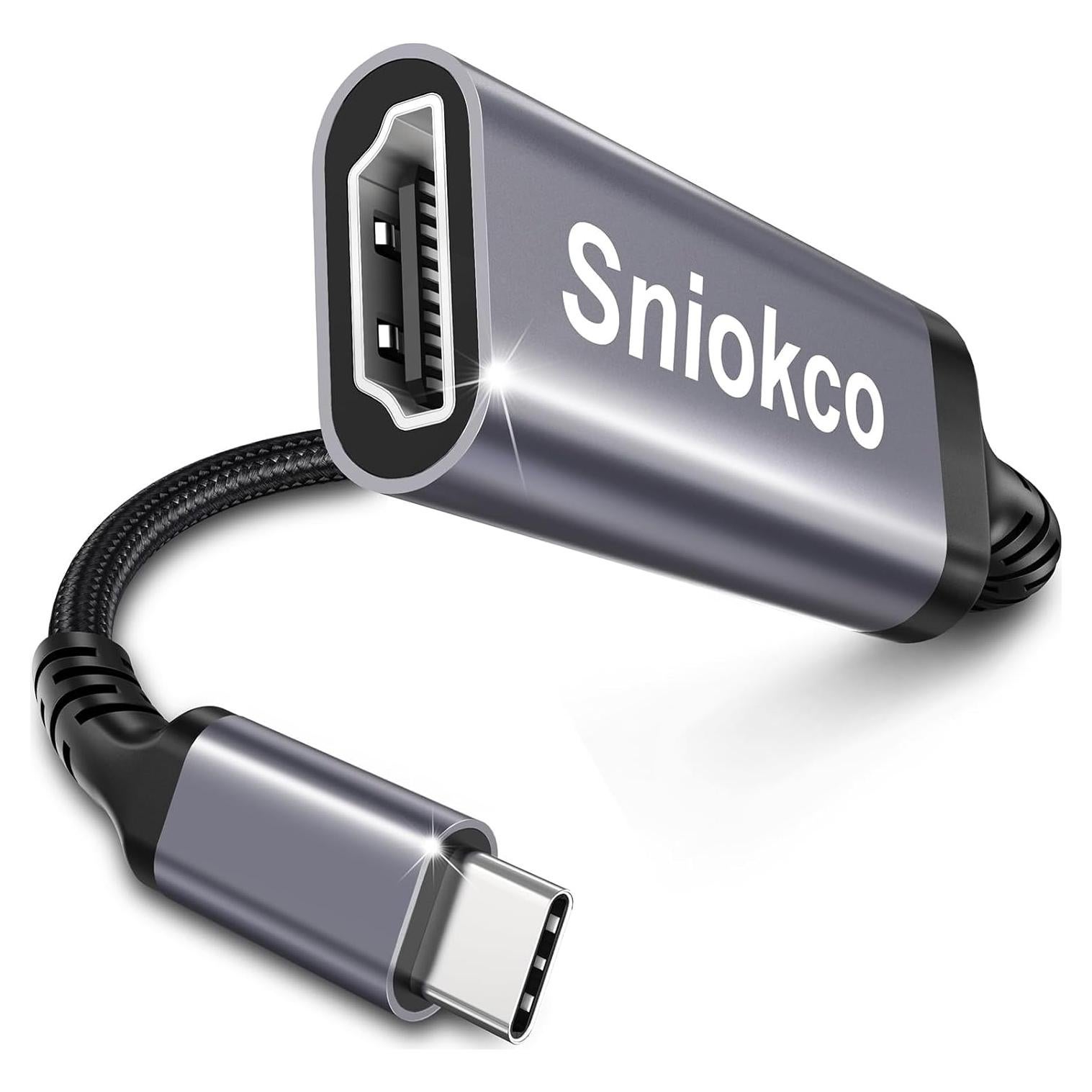 Adaptador USB C a HDMI Sniokco 4K 30Hz 0.20m Gris