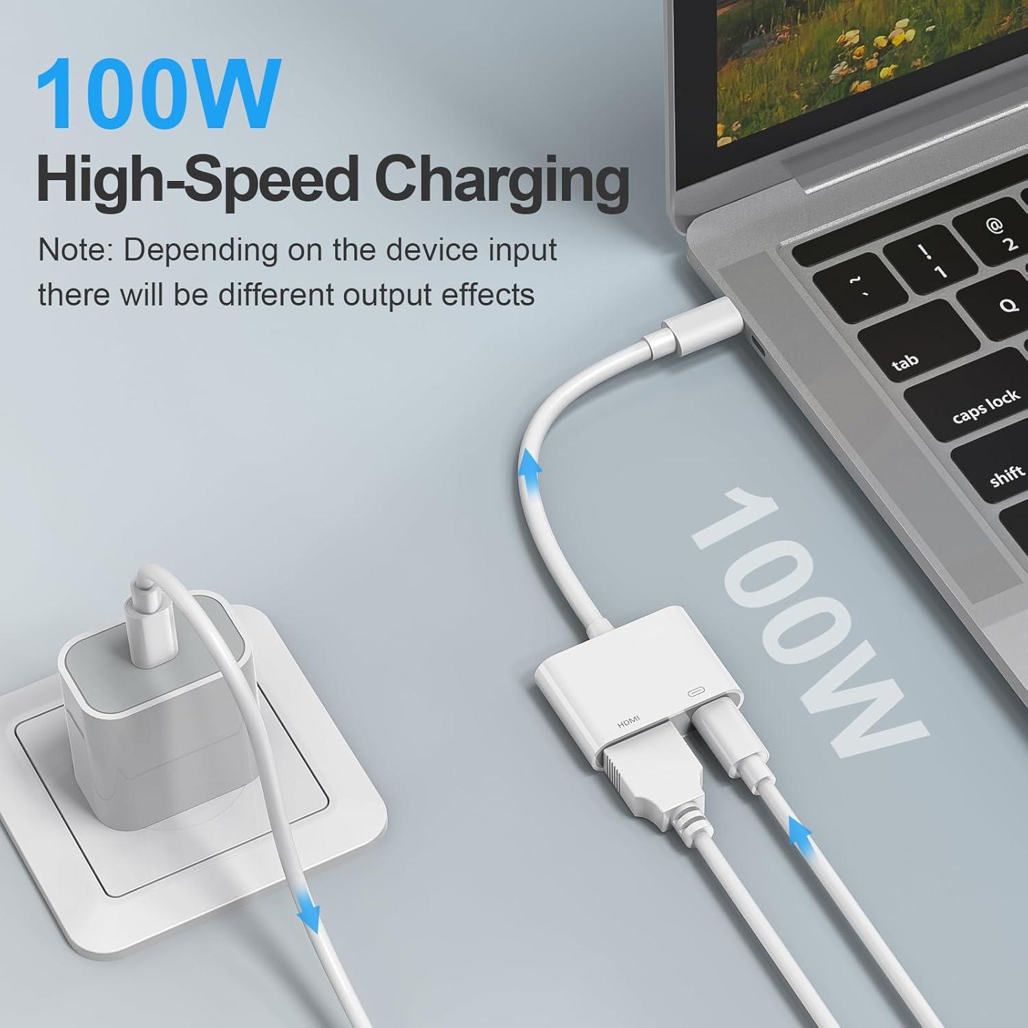 Adaptador USB C a HDMI SUPVOL 4K para iPhone 15/16 y MacBook