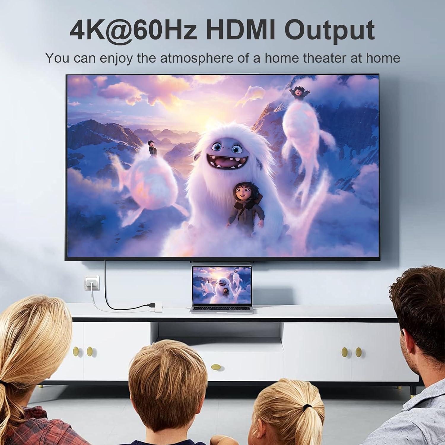 Adaptador USB C a HDMI SUPVOL 4K para iPhone 15/16 y MacBook