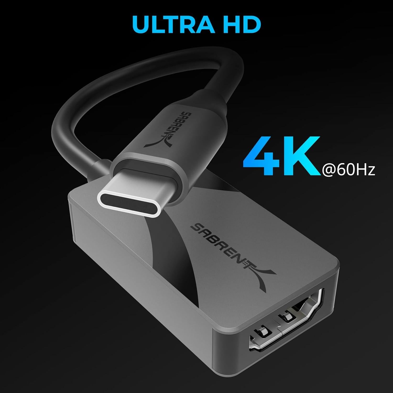 Adaptador HDMI a USB C Sabrent DA-CH4K 4K 60Hz Aluminio