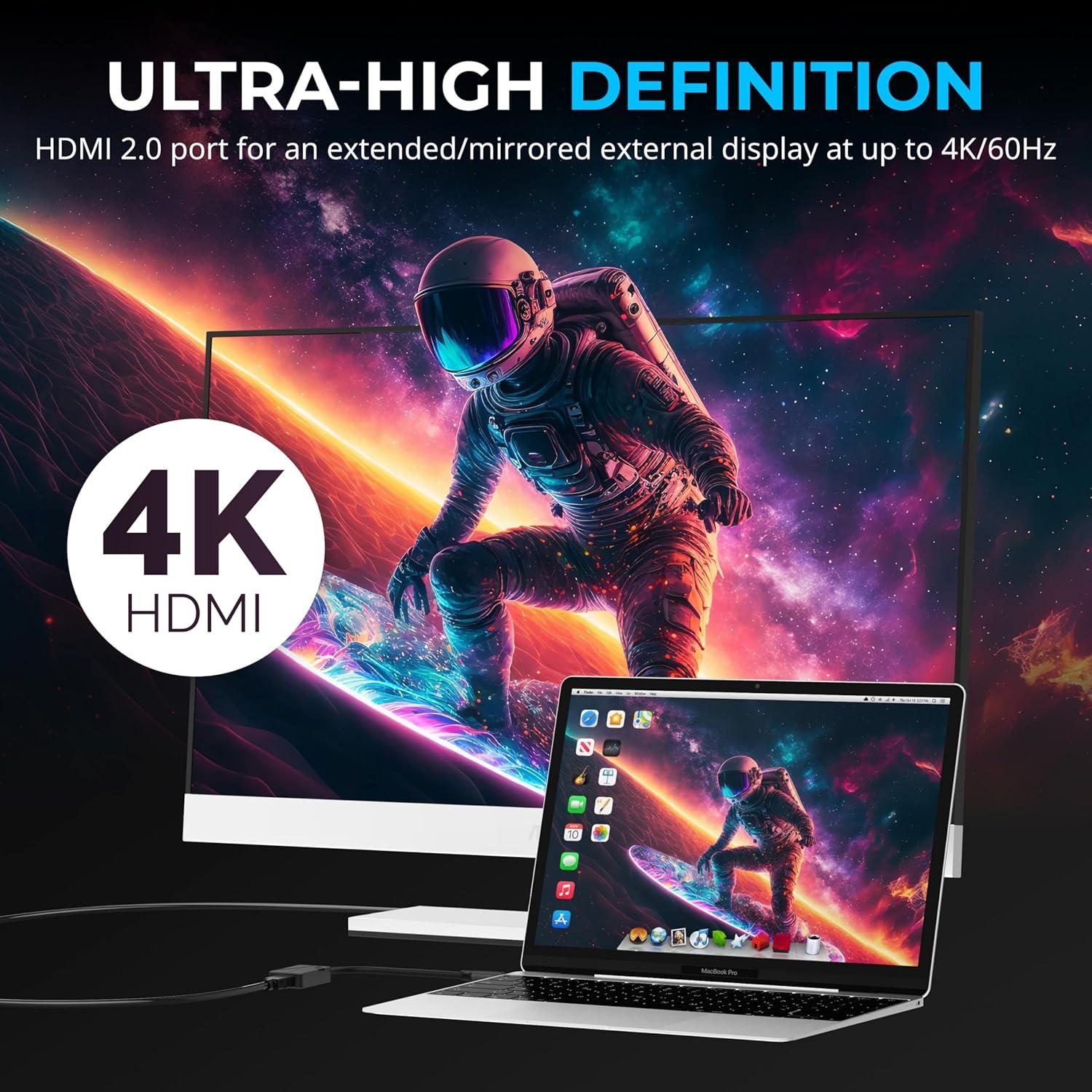 Adaptador HDMI a USB C Sabrent DA-CH4K 4K 60Hz Aluminio