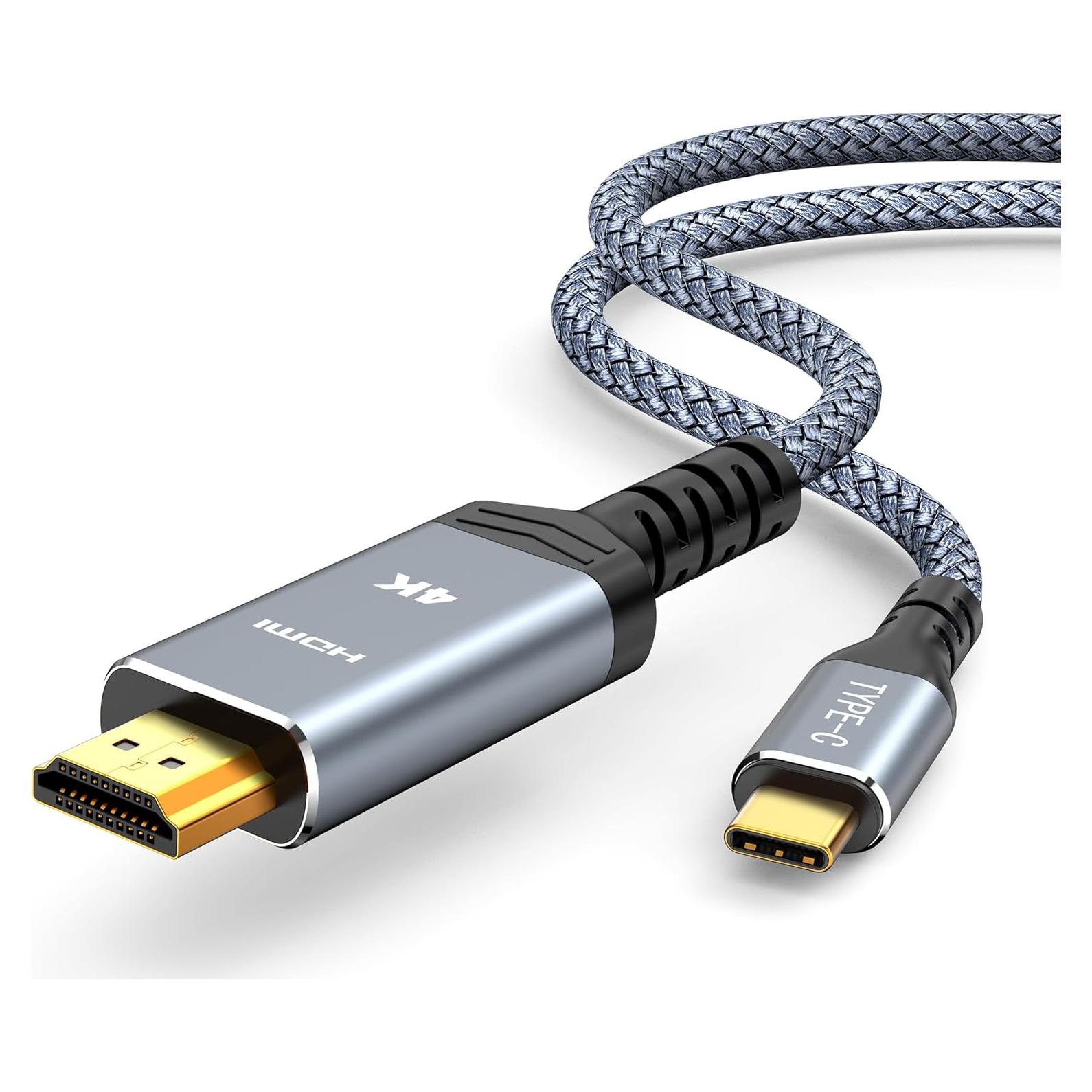 Cable USB C a HDMI 1.8M Highwings 4K 60Hz Trenzado