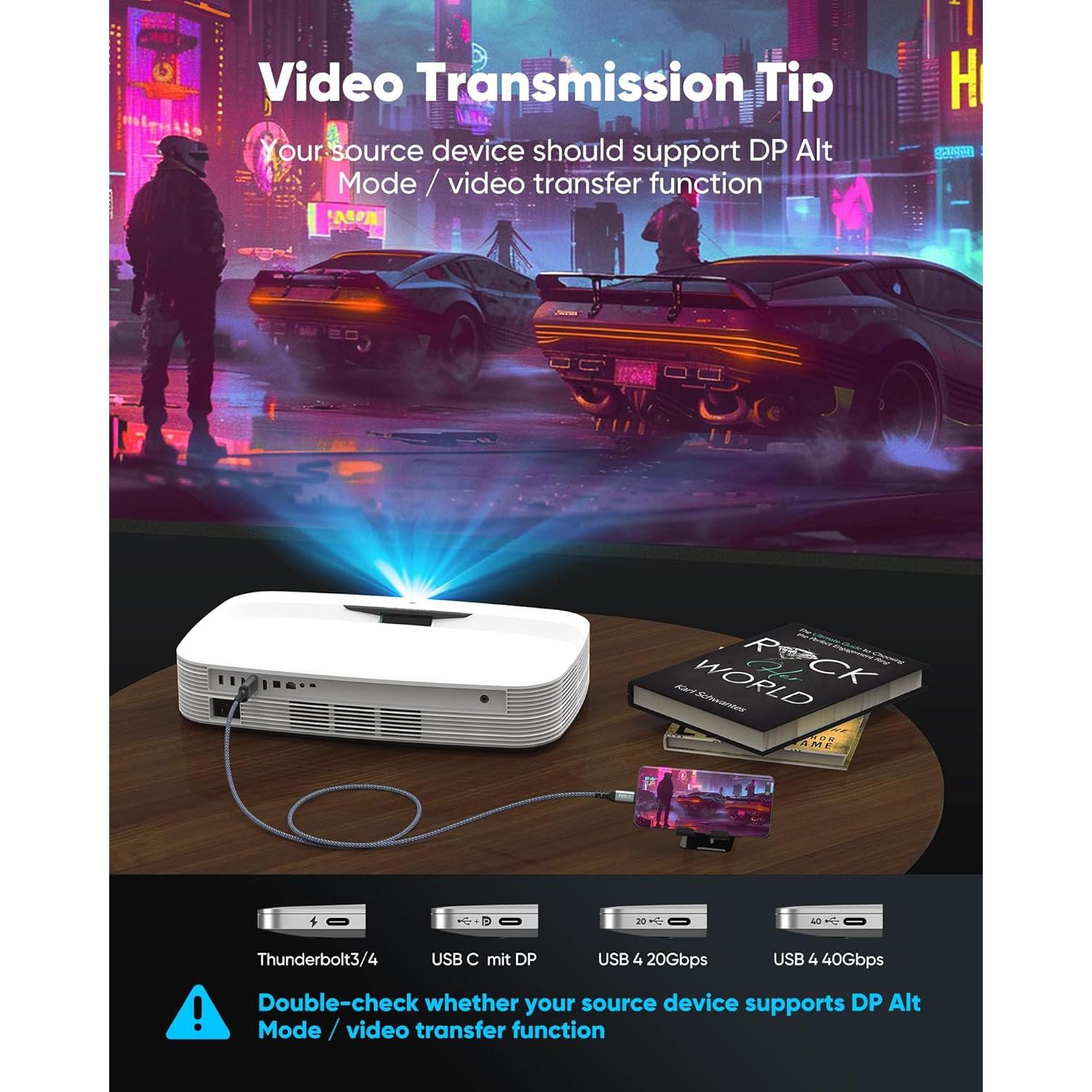 Cable USB C a HDMI 1.8M Highwings 4K 60Hz Trenzado