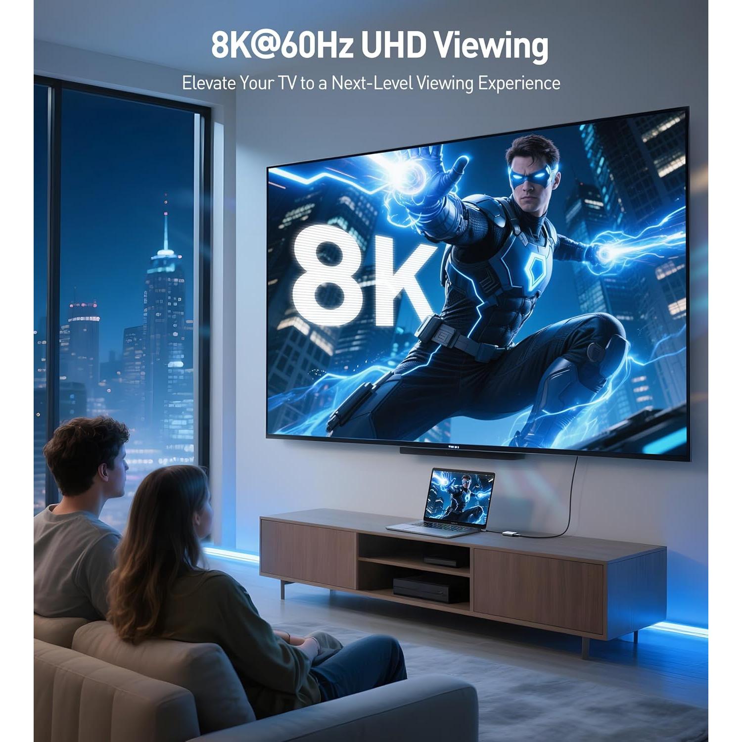 Adaptador USB C a HDMI 2.1 Cable Matters 48Gbps 140W 8K 60Hz