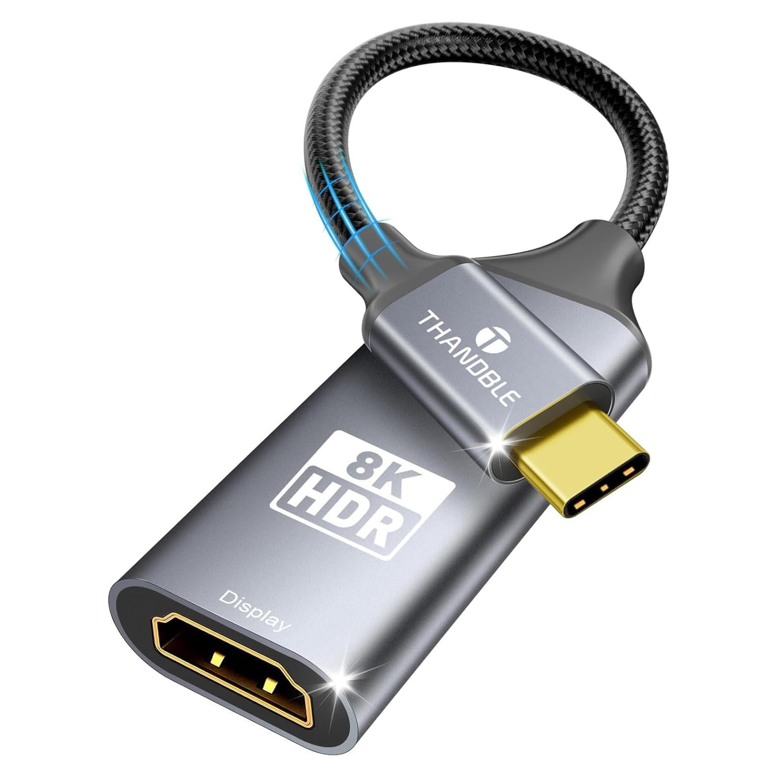 Adaptador USB C a HDMI 2.1 THANDBLE 8K 60Hz Plug and Play