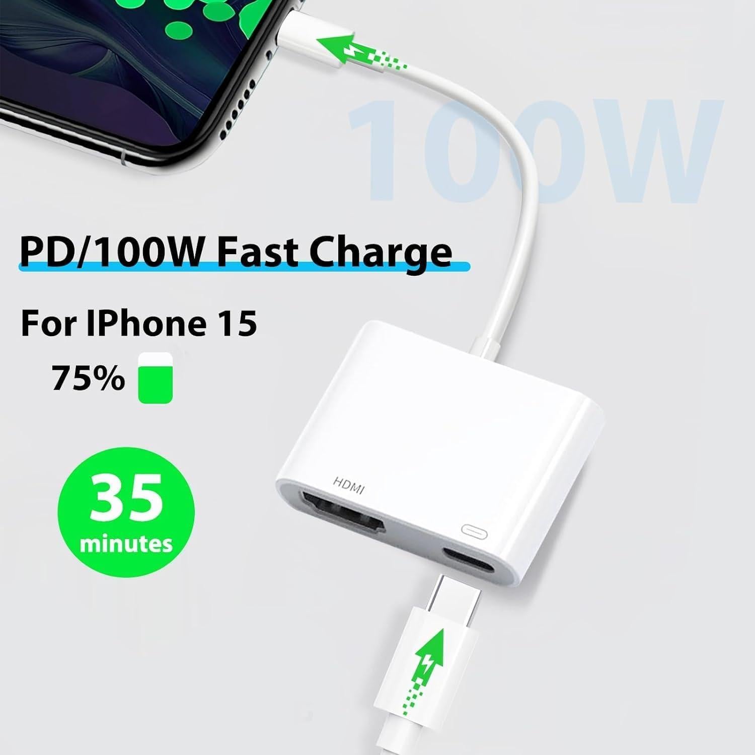 Adaptador USB C a HDMI Belcompany 4K 60Hz para iPhone 16/15