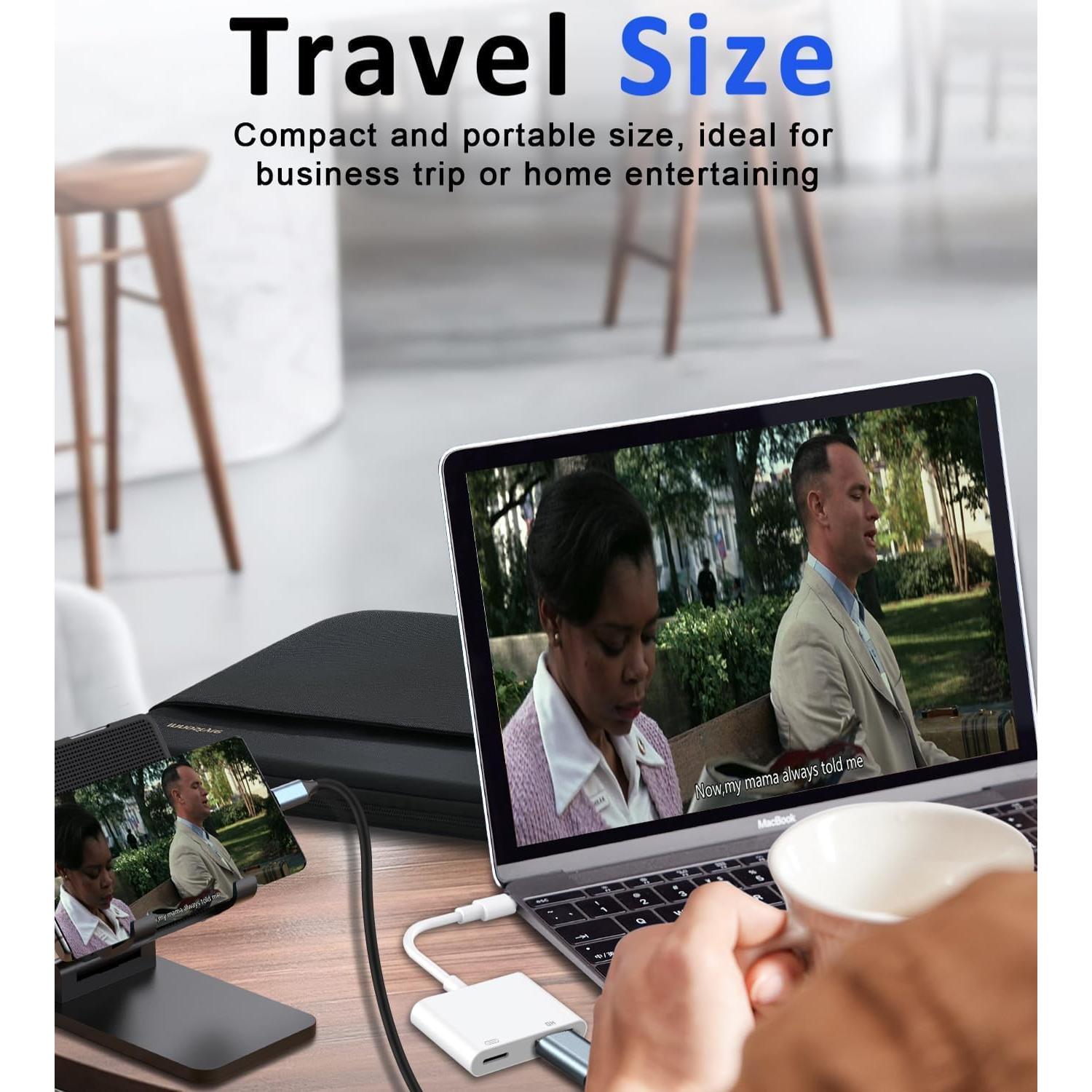 Adaptador USB C a HDMI Belcompany 4K 60Hz para iPhone 16/15