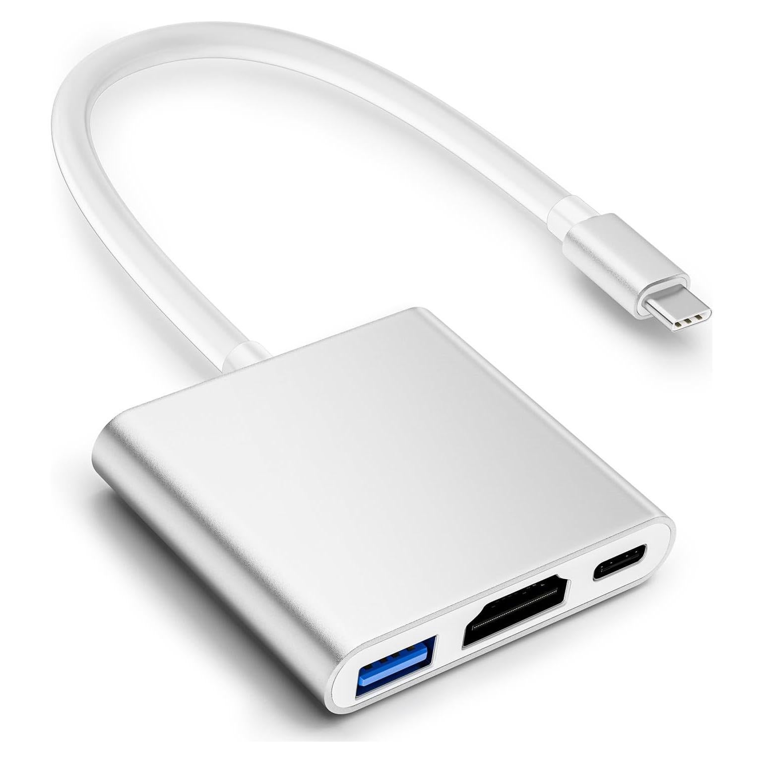 Adaptador USB C a HDMI 4K Groodo con USB-A 3.0 y PD 100W