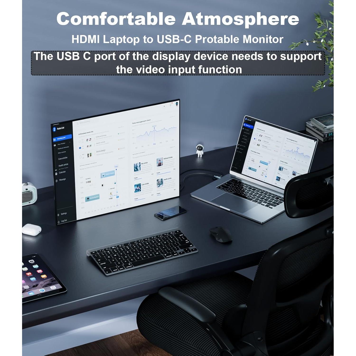 Adaptador HDMI a USB-C 4K 60Hz THANDBLE - Unidireccional