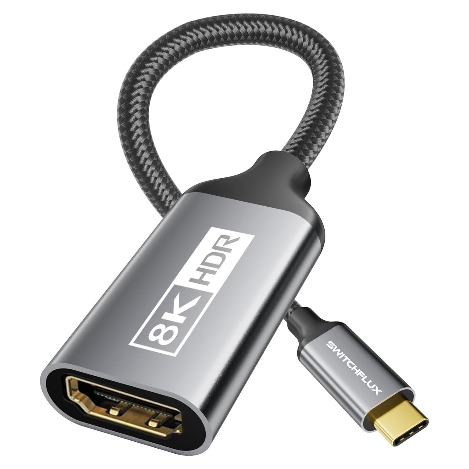 Adaptador USB-C a HDMI 2.1 SWITCHFLUX 8K 60Hz Alta Velocidad