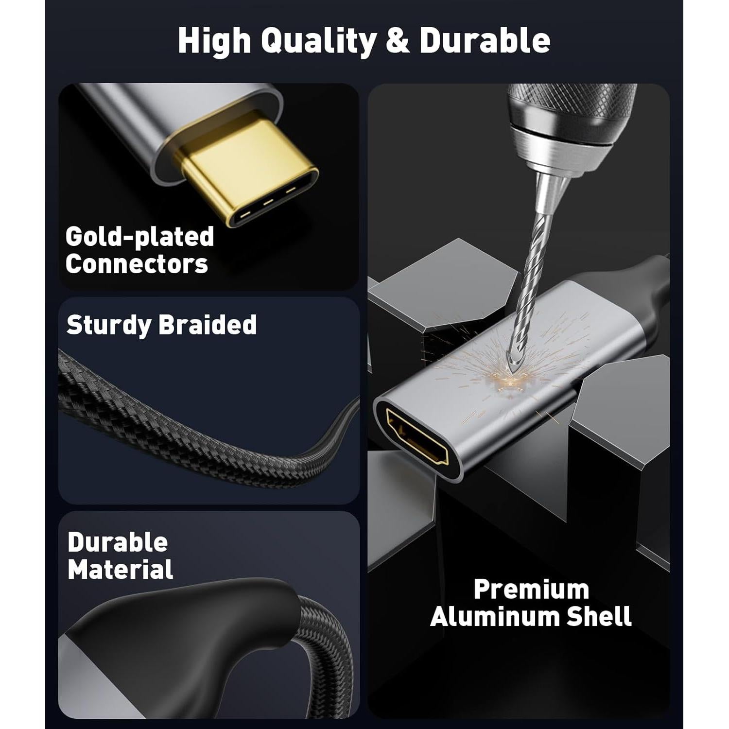 Adaptador USB-C a HDMI 2.1 SWITCHFLUX 8K 60Hz Alta Velocidad