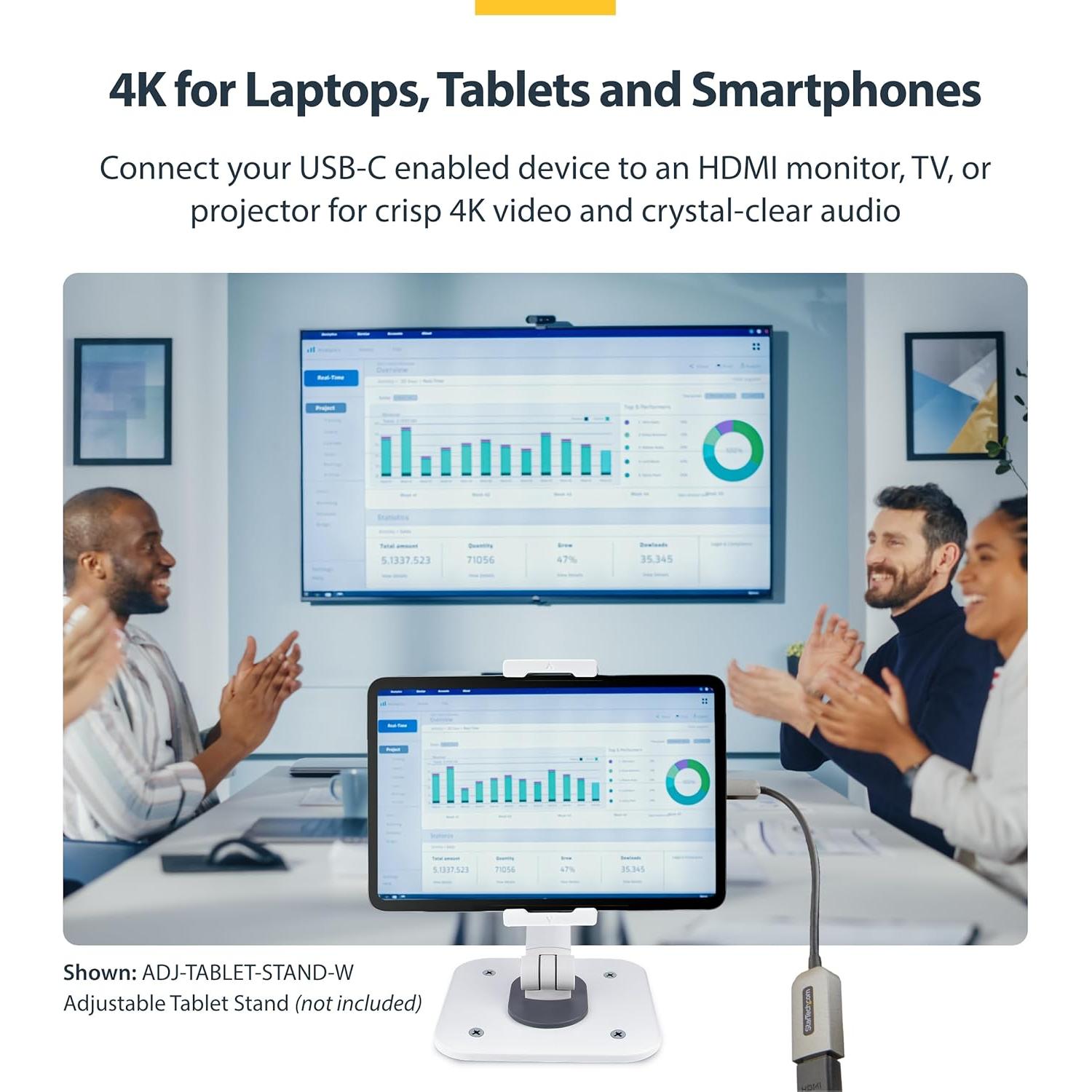 Adaptador USB-C a HDMI StarTech 4K 60Hz HDR10 Compacto