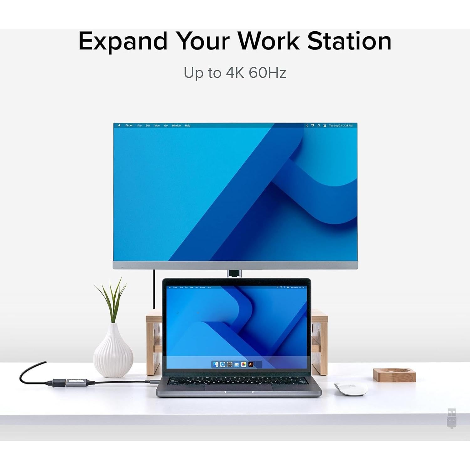 Adaptador USB-C a HDMI 4K Plugable USBC-HDMI 60Hz