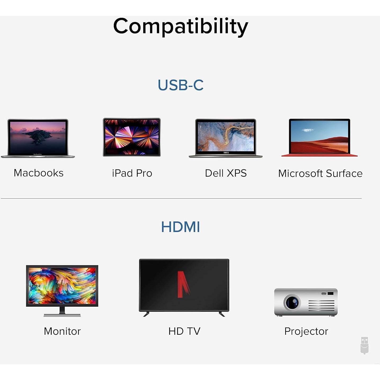 Adaptador USB-C a HDMI 4K Plugable USBC-HDMI 60Hz