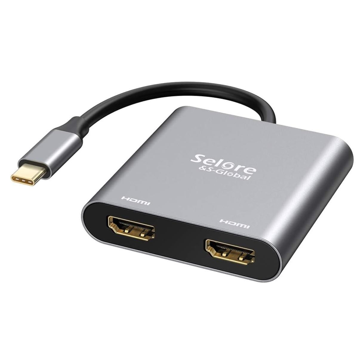 Adaptador USB C a Doble HDMI Selore&S-Global 4K 60Hz