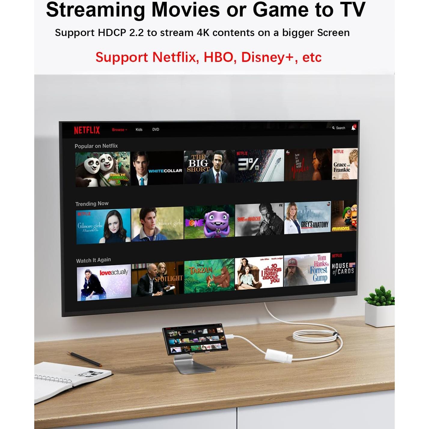 Adaptador HDMI Digital USB-C 4K Hatuge para iPhone y iPad