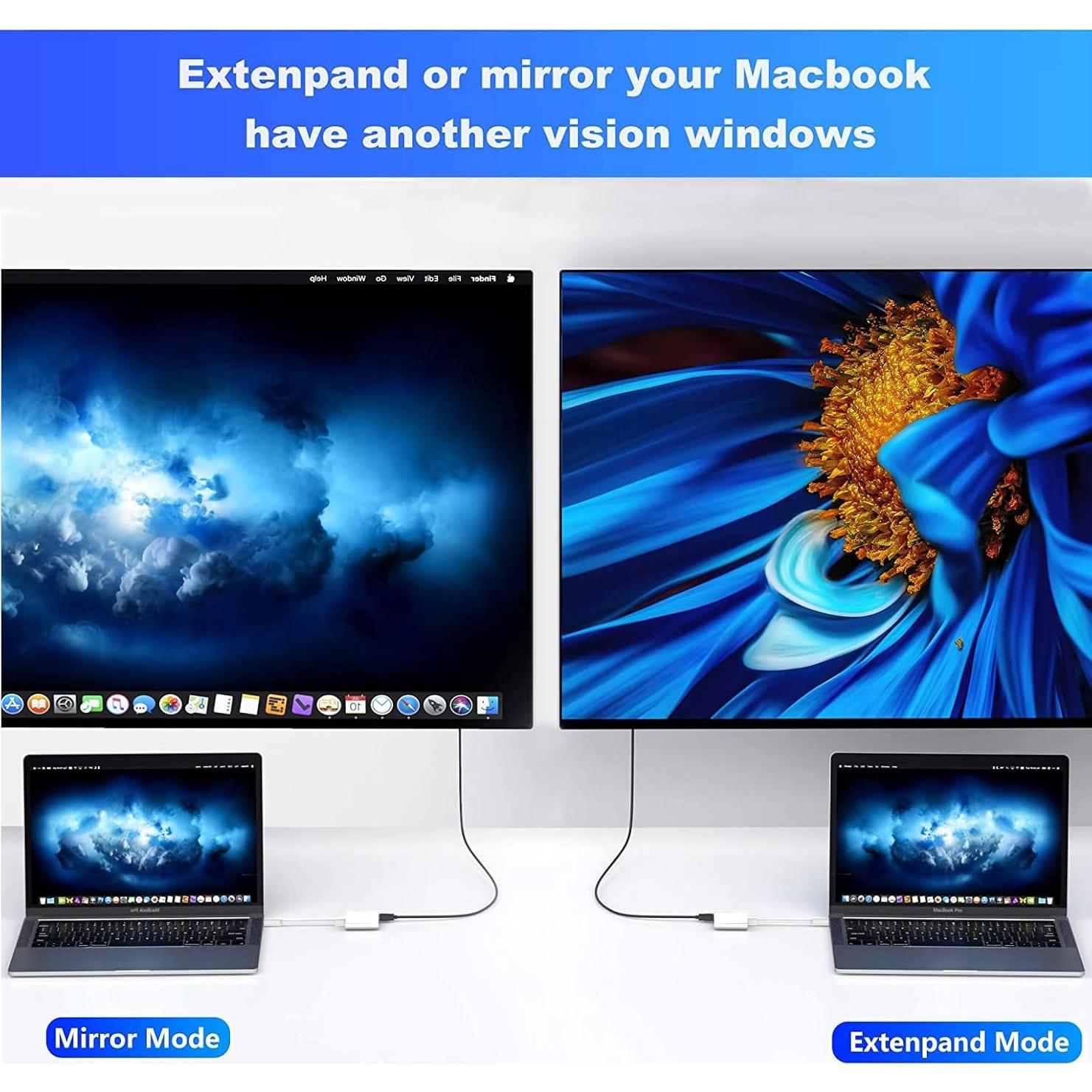 Adaptador HDMI Digital USB-C 4K Hatuge para iPhone y iPad