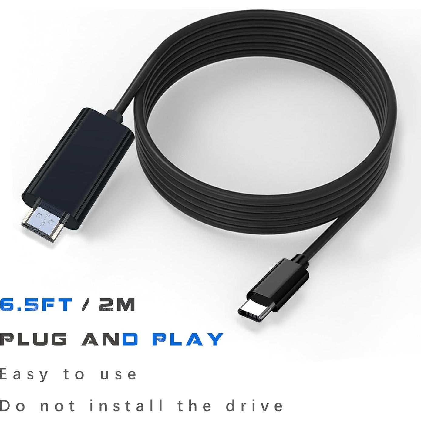 Cable USB-C a HDMI 1.83m 4K MINDORLEN para MacBook y más