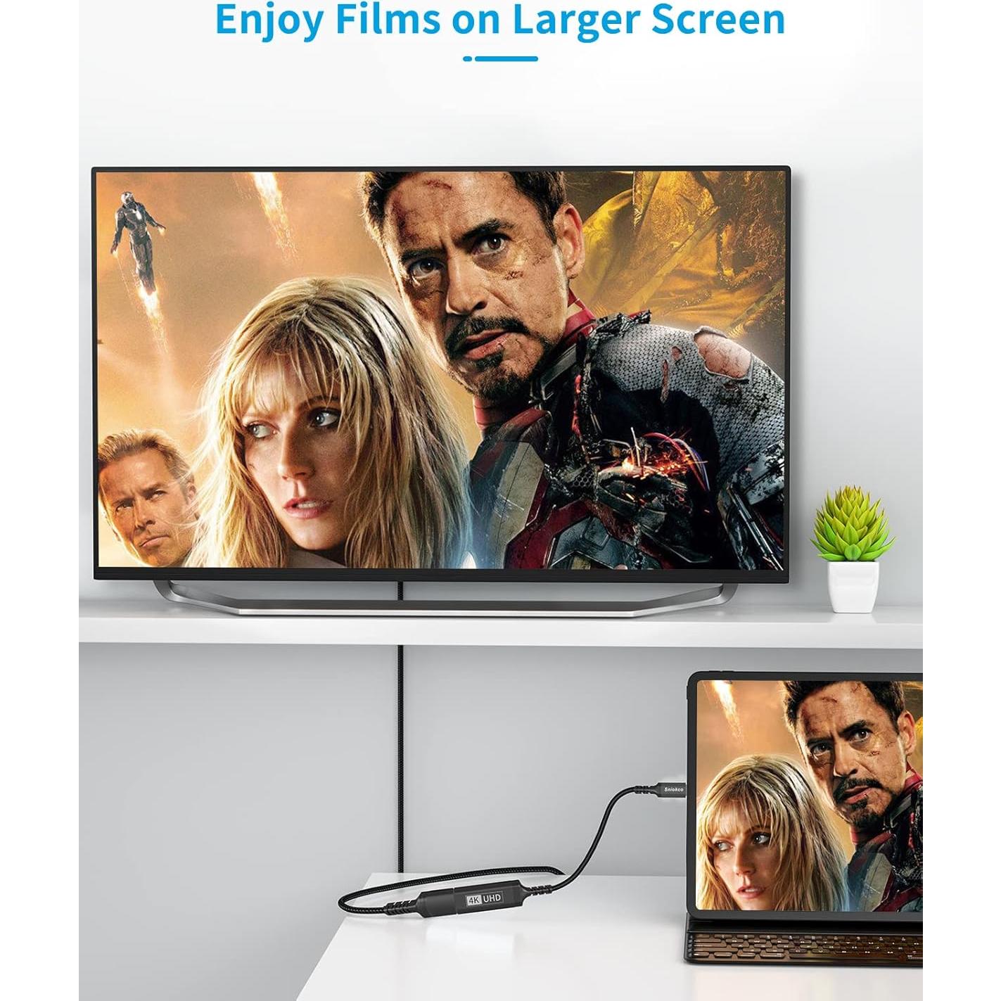 Adaptador USB C a HDMI Sniokco 4K 30Hz Thunderbolt 3/4