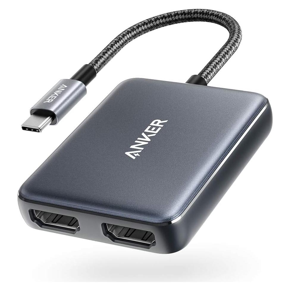 Adaptador USB C a Doble HDMI Anker A8324, 4K@60Hz, Compacto