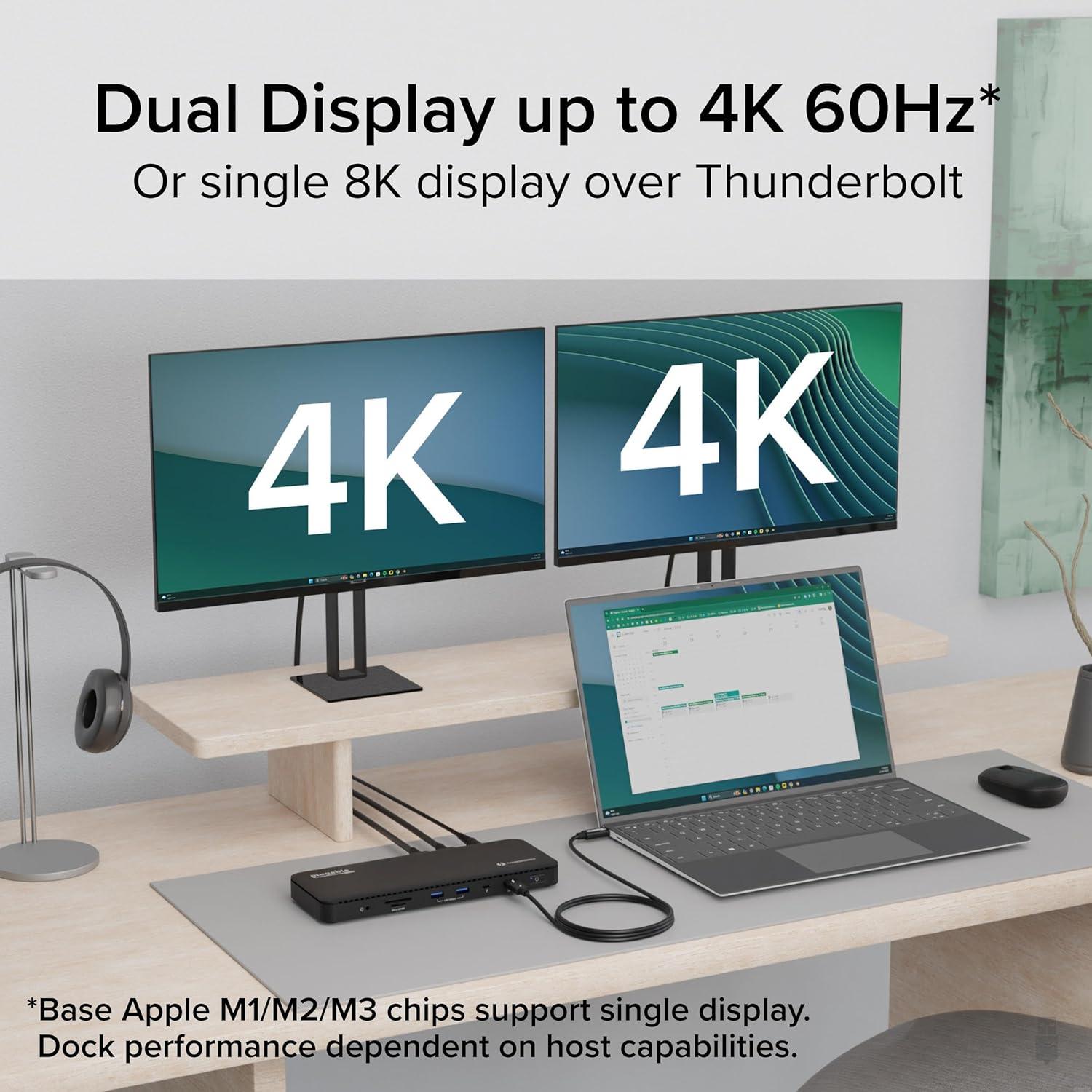 Adaptador HDMI Dual USB-C Plugable USBC-6950M 4K 60Hz