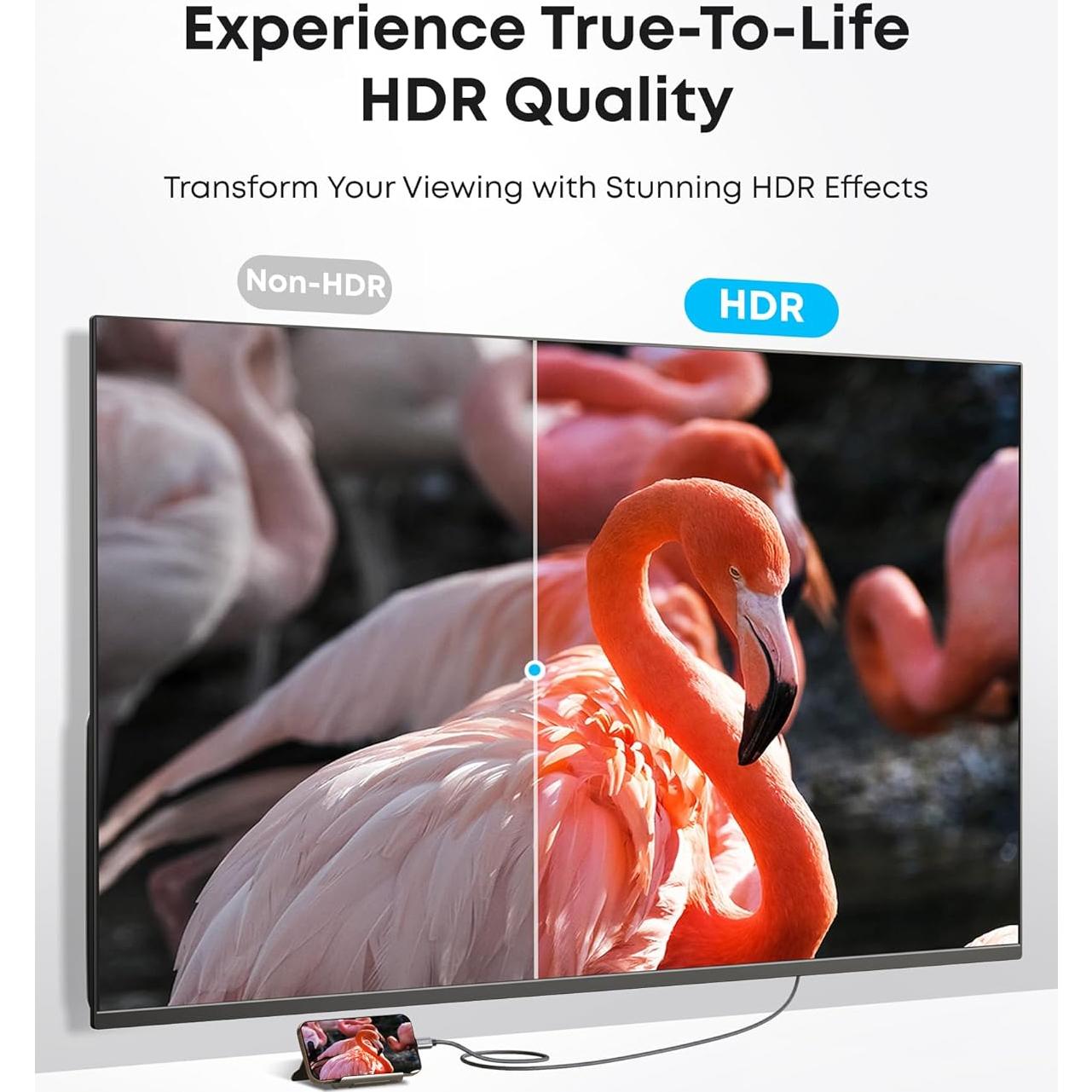 Cable HDMI Anker 0.91m USB-C a HDMI 4K@60Hz Trenzado Negro