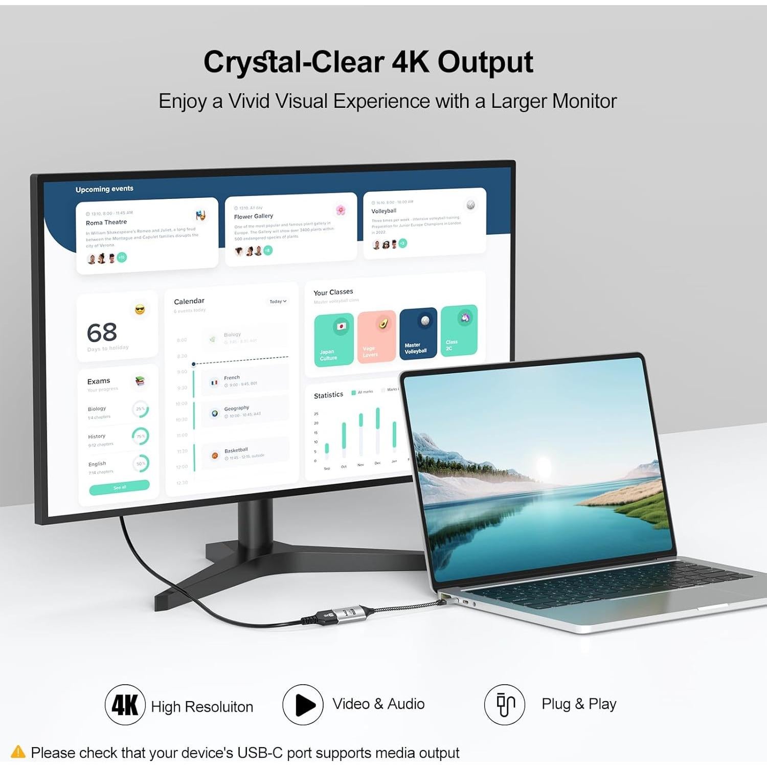 Adaptador USB-C a HDMI 4K XiAyriky - Paquete de 5 Unidades