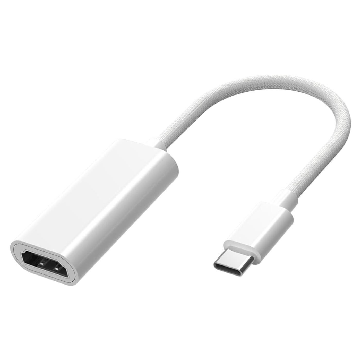 Adaptador USB C a HDMI 4K 60Hz AISONK Blanco Trenzado
